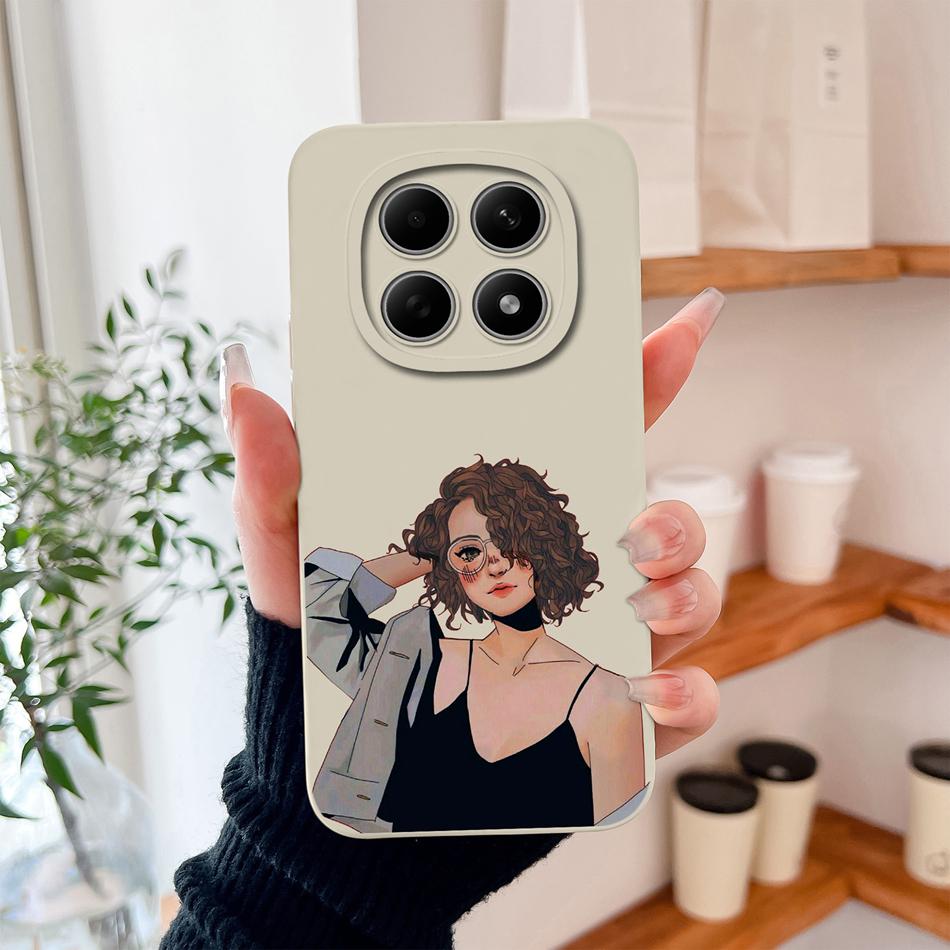 Cartoon Dinosaur Case For Poco M8 Pro 5G Back Cover For Poco M 8 Camera Lens Protection Soft Liquid Silicone Phone Protectors