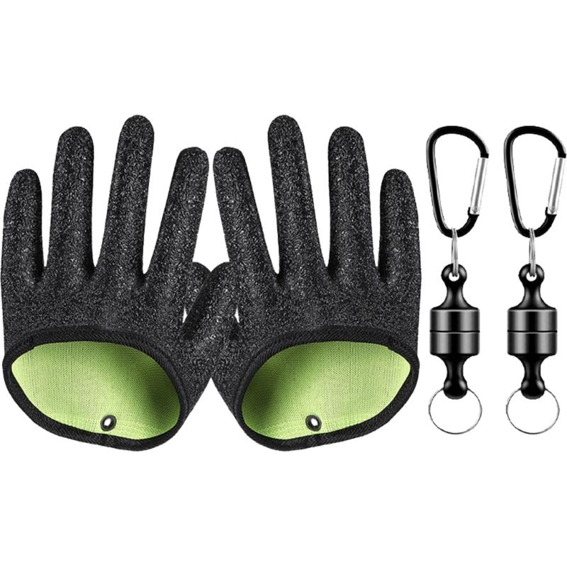 

Professional Fishing Gloves Puncture Resistant Catching Fish Gloves with Magnetic Closure Fish Handling Gloves Enduring 1