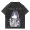 Die duftende Blume blüht mit Würde Anime-Liebhaber Gewaschenes T-Shirt Ganzjahreskleidung Persönlichkeitskleidung Übergroßes Unisex-T-Shirt
