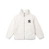 MLB Lamb Fleece Stand Collar Jacket Unisex Jacket Ivory 31JPF3061-50I