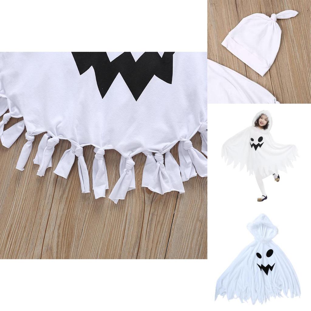 Soft And Comfortable Ghost Cloak Cape Halloween Cosplay Costume For Toddlers