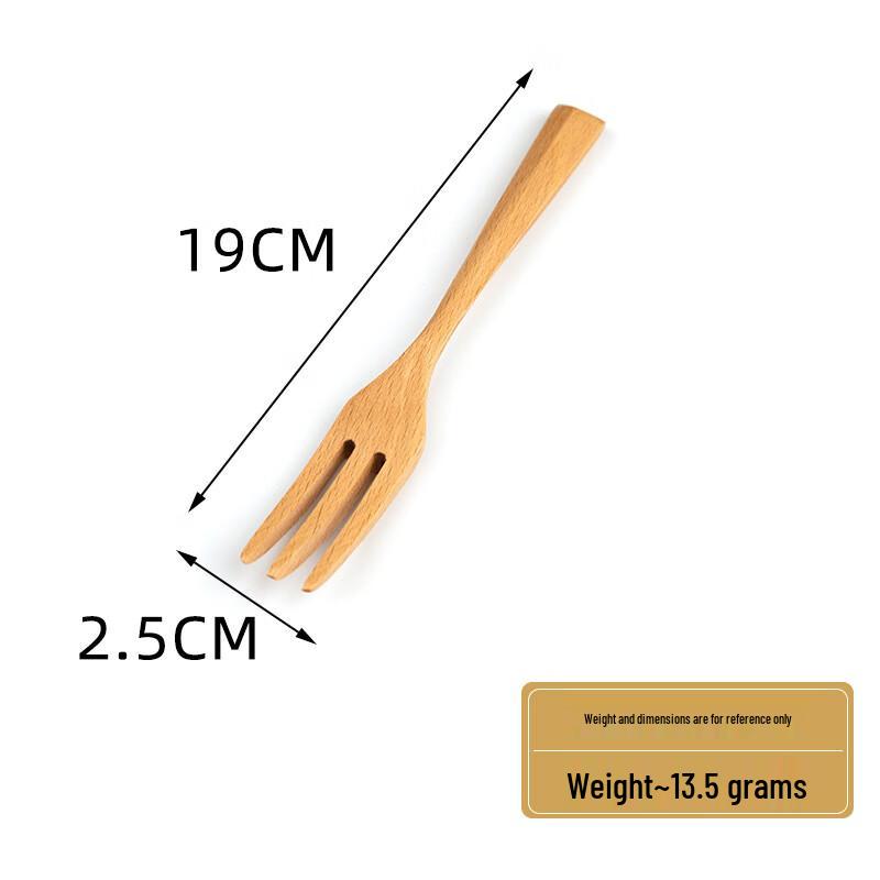 ZISIZ Beechwood Triangular Handle Dining Fork Set