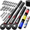 Aurlloct Torque Wrench High Accuracy Storage Case for and Cars 35-Piece Pre-Set Set, 12.7mm (1/2") Drive 20-230N.m, 9.5mm (3/8") Drive 10-140N.m,