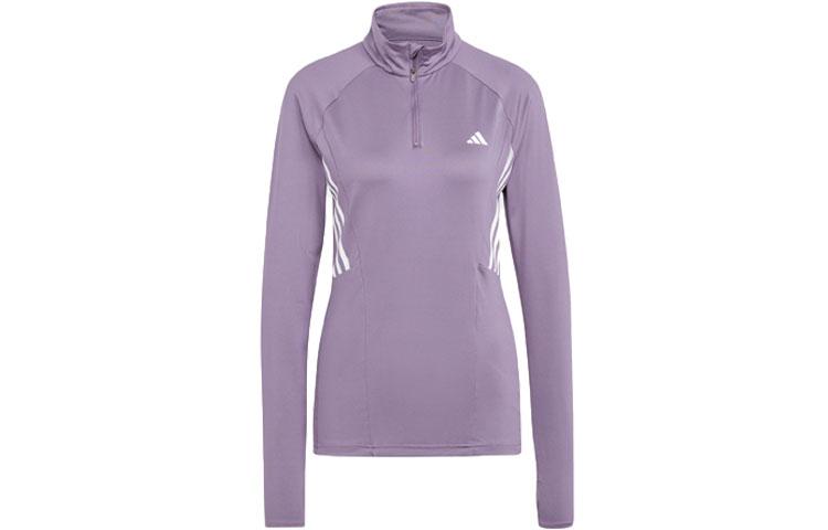 Adidas Originals AE T Shirts Women s Dark Gray Violet Stand Collar Moderate Straight Fit IL6981 XL