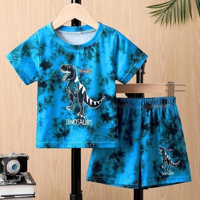 Mädchen Jungen Cartoon Anzüge Bedrucktes Freizeitset Sommer Trendiger Cartoon Kurzarmshorts 3D-Druck Bekleidungssets Mädchen