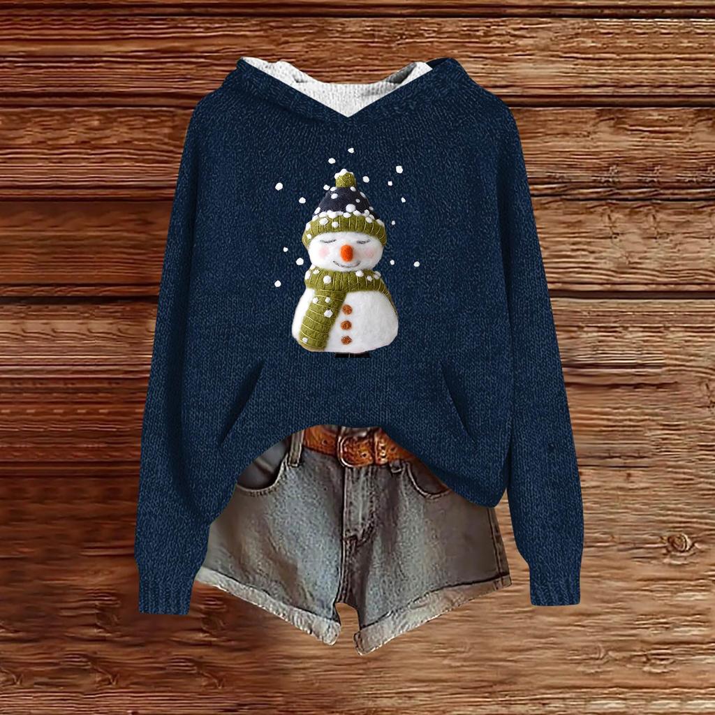 Sweatshirts For Women Knit Sweater Cute Shirt Fall Pullover Hooded Sweatshirt