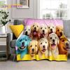 Cute Dog Samoye, Chihuahua, Husky, Koki Cartoon Soft Flannel Blanket for Beds Bedroom Sofa Picnic,Throw Blanket Outdoor Leisure