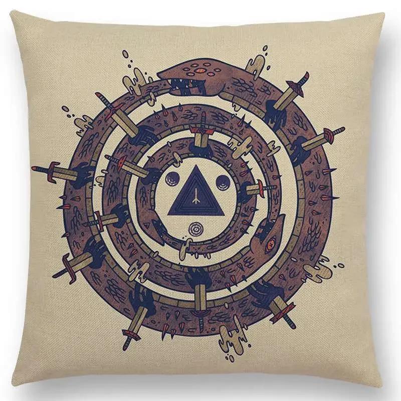 

Жертва Неизведанная Территория Наволочка Древние Технологии Механика Таинственный Узор Диван Декоративная Подушка Чехол 66x66cm золотистый