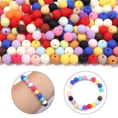 20-200pcs/lot 6-16mm Christmas Color Acrylic Beads Round Loose Spacer Beads For Jewelry Making DIY Bracelet Necklace Accessories