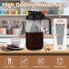 64Oz/ 32Oz Cold Brew Coffee Pot Durable Glass Coffee Pot With Stainless Steel Filter Hand Brewing Iced Tea Coffee Perfect Gift