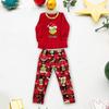 Yousheng 2Pcs/Set Різдвяний сімейний піжамний комплект Відповідний різдвяний одяг для сну Сімейний святковий набір для сну для подружжя з мультяшним дизайном