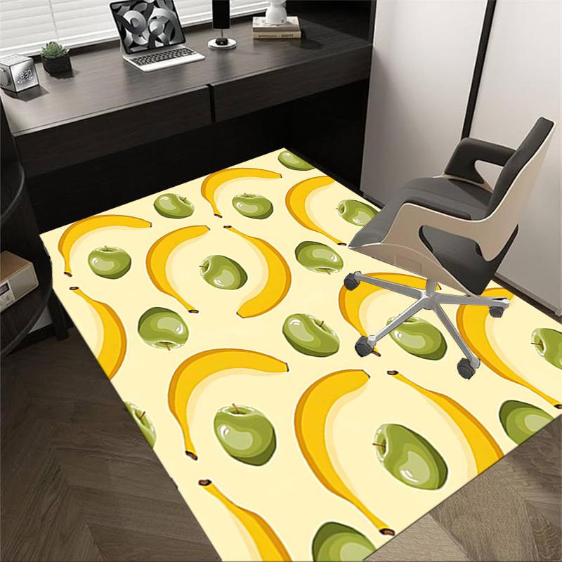 

1PC banana apple Non-Slip Floor carpet, suitable for Office, bedroomand playrooms. It can also be used as a sofa footrest cover-T27 60cm by 90cm