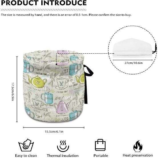 Xoenoiee Tea Pot Cosy Cotton Tea Cozy for Teapots Dust Cover ulated Kettle Cover Teapot Warmer for Home Kitchen Decorative Accessories Tea Time