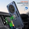 KEYSION Shockproof Case for HONOR Magic 7 Lite 5G Camera Protection Ring Stand Phone Back Cover for Huawei Honor X9c 5G