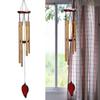 Solid Wood Retro Garden Courtyard Wind Chime Bell Outdoor Hallway Car Ornament