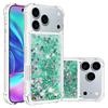 Anwendbar für iPhone17 Handyhülle 16Pro Glitzer bunte Liebe Treibsand Schutzhülle, Google 8 Anti-Drop-Hülle