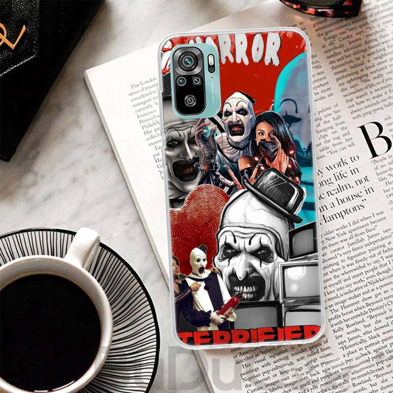 Horror Movie Terrifier Cover For Xiaomi Redmi Note 10 9S 9 8T 8 Pro 7 5 Mi 9T 10T 11T 12T 11 12 Lite 12X A3 A2 A1 Print Coque
