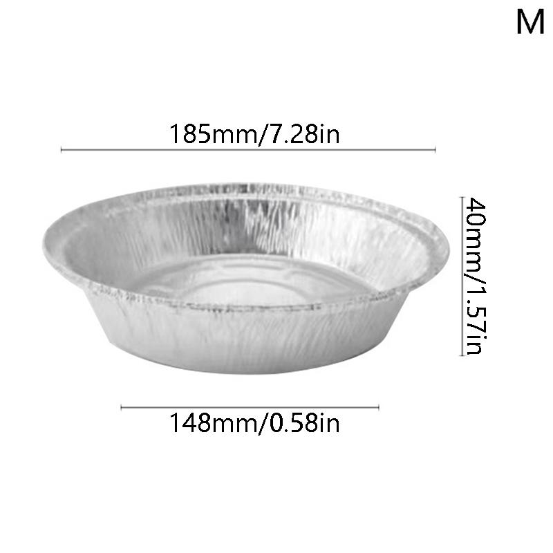 10Pcs 6/7/8/9 Inch Round Tin Foil Pie Dish Tin Cake Tray Baking Pans Bake Cases