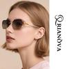 Frameless Nylon Polarized Fashion Sunglasses - Trendy Euro-American Style for Women, Black 6099