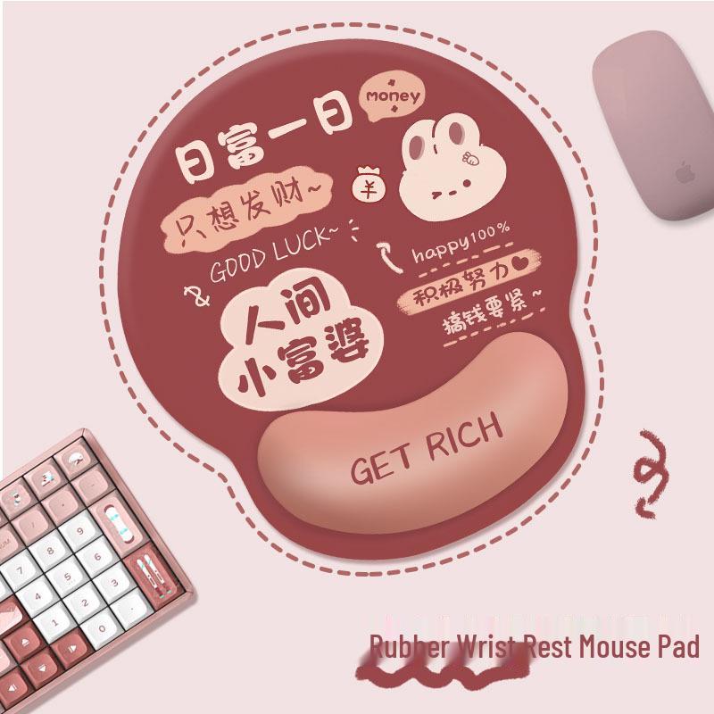 

Мультяшный коврик для мыши с мягкой силиконовой подставкой для запястья для женщин