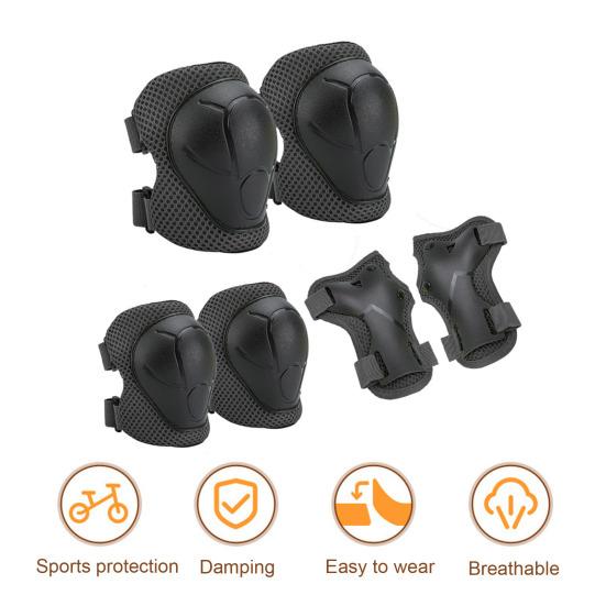 6Pcs/Set Kids Skating Protective Gear Kit with Knee Elbow Pad Wrist Guard Protector Roller Skate Skateboard Scooter Bike Cycling Safety Equipment