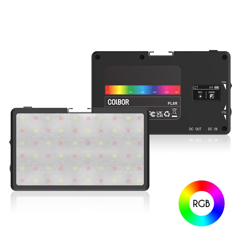 RGB Video Light 2700K 6500K Dimmable 37 Light Effects Photography Panel Lamp APP Control With Cold Shoe Port Support