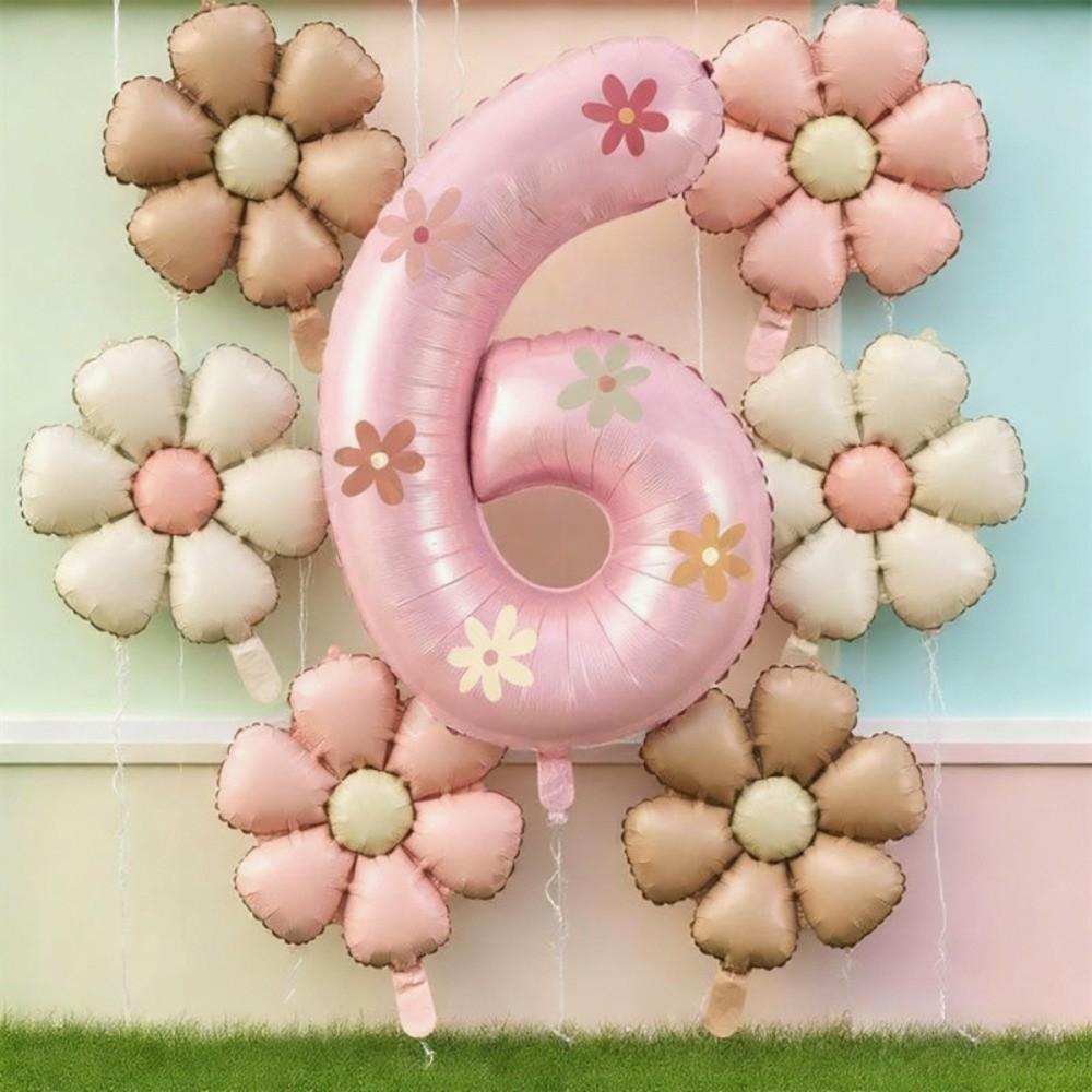 Large 0-9 Number Balloons 32inch Daisy Balloons Set Birthday Party Decorations Supplies