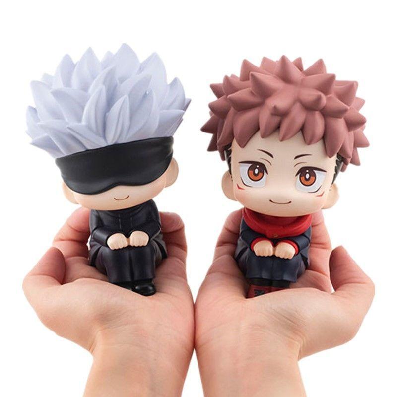 10cm Q Version Anime Figure Toys Anime Girl Jujutsu Kaisen Figure Yuji Itadori Gojo Satori PVC Action Figure Toys Kid Gift