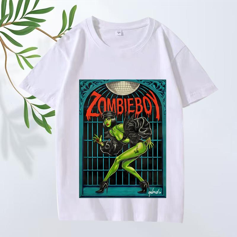 Zombieboy Essential graphics T Shirt men women Oversized 100% Cotton streetwear short sleeve Summer print Unisextops
