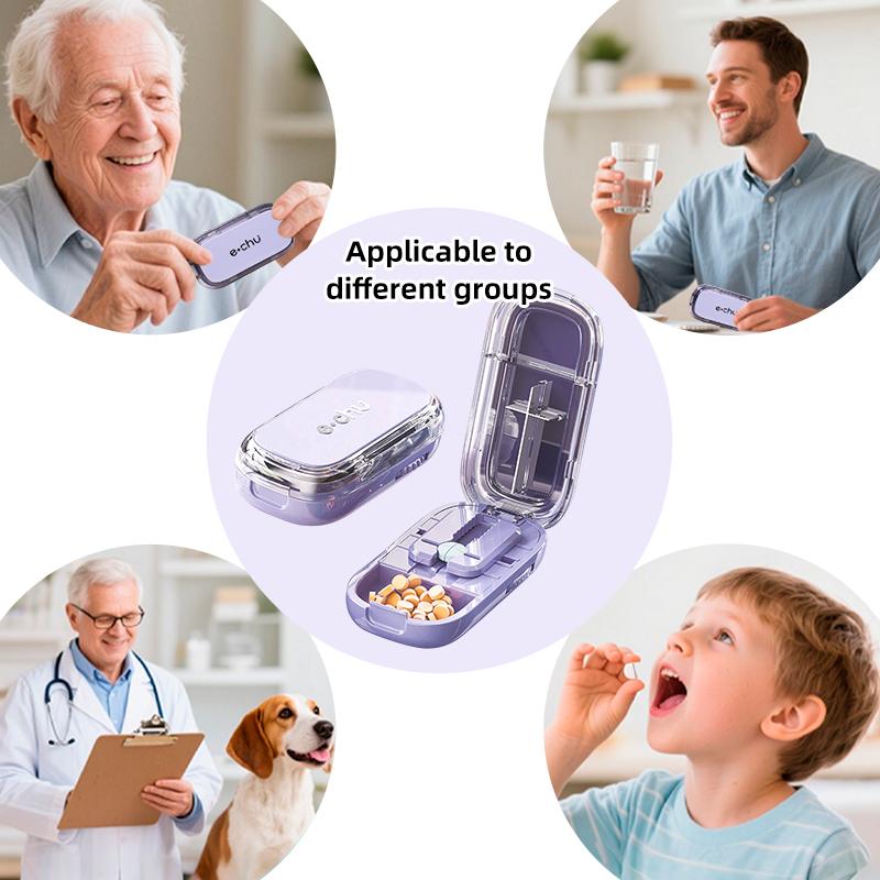 Pill Cutter With Invisible Storage Box Portable 2 In 1 Mini Drug Tablet Medicine Small Small Medicine Box Health Care Pills Case