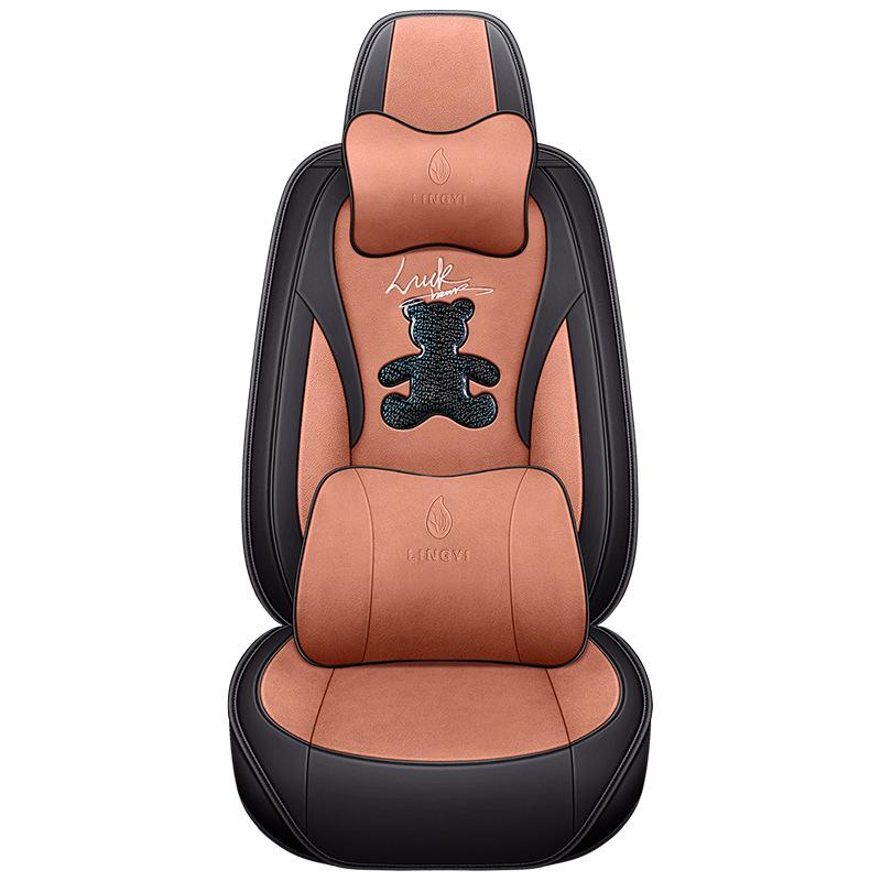 Cartoon Car Seat Covers for Beijing Hyundai Tucson, ix25, ix35, Sonata, and Sonata Eight - Tech Cloth Cushions