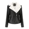 2026 Autumn Winter Women's Plus Velvet Leather Jacket Fema Fur Integrated Leather Coats Women Thicken Lapel Casual Jacket