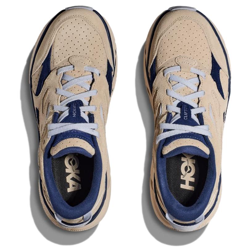 HOKA ONE ONE Clifton L Suede Oat Milk Bellwether Blue 1122571-OTH