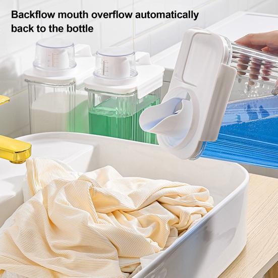 1500/2000/2800 ml láhev dávkovače pracích prostředků Průhledný design Easy Pour s uzávěrem se zásobníkem na tekuté mýdlo