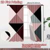 Set Of 2 Flat Printing Curtains Without Rod Geometric Triangles Soft Colors Valentine Is Day Holiday Polyester Easy Curtain Made