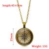 A Steampunk Compass Time Gem Necklace Personalized Men's Necklace High Quality Fashion Medal Pendant Sweater Chain Jewelry
