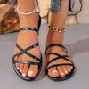 Fashion 2025 New Summer Women's Sandals Casual Flat Sandals Versatile Fashion Shoes Comfortable Flat Bottomed Vacation Shoes