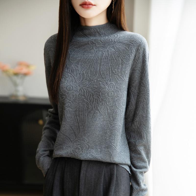 Women S Loose Half Turtleneck Pullover Knit Sweater For Inner Wear