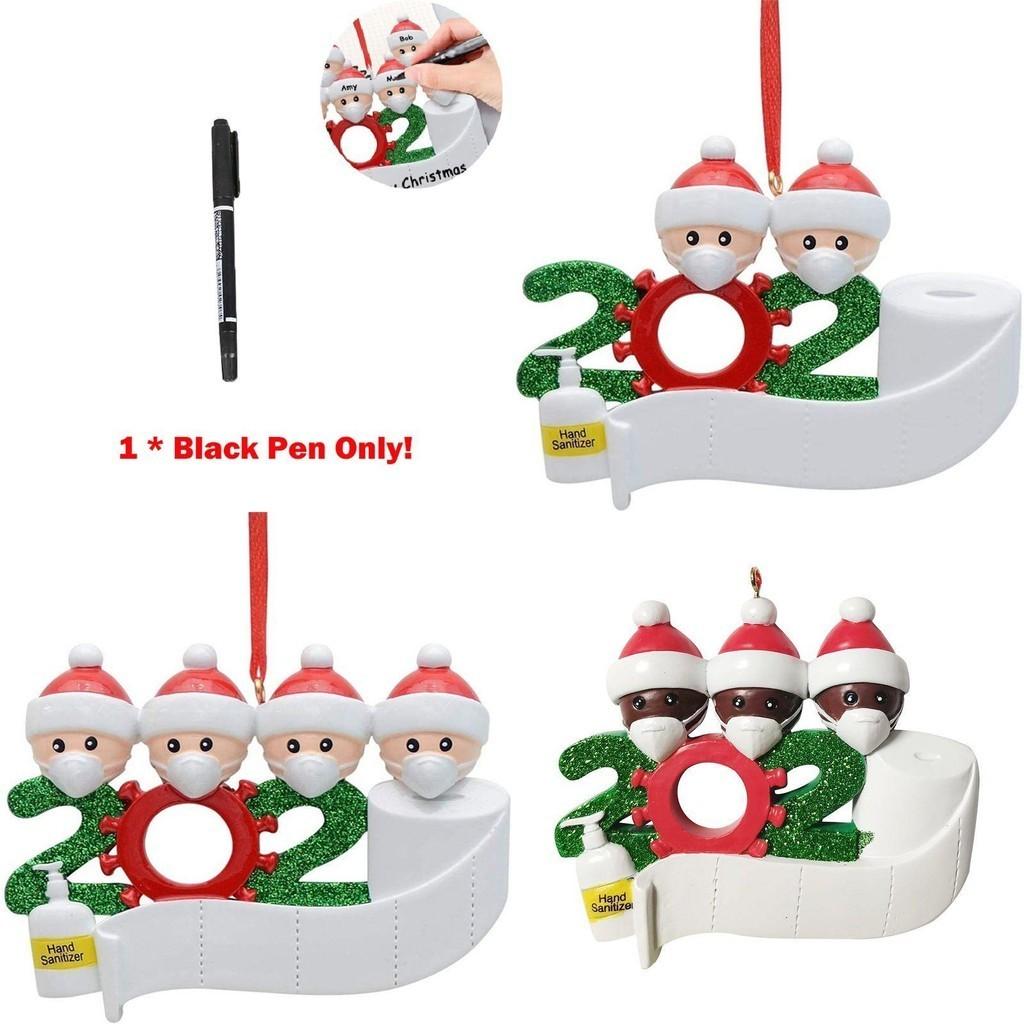 2020 Unvergessliche Weihnachtsbaum-Hängeornamente Weihnachtsmann-Anhänger Mit Maske