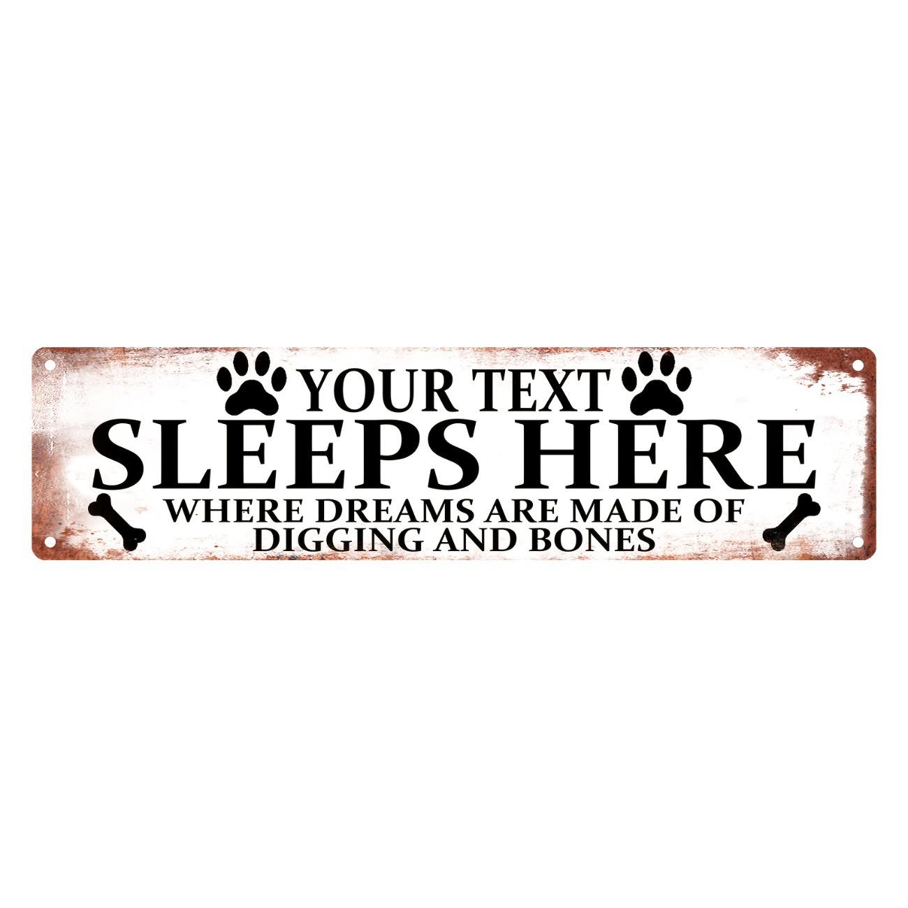 Custom Vintage Metal Sign 40x10cm for Home Wall Decor Personalized белый
