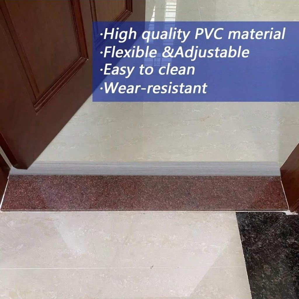 1PC 2m/78.74inch Self-Adhesive Floor Transition Strip,Wood Grain Floor Divider, Laminate Floor Cover with Installation