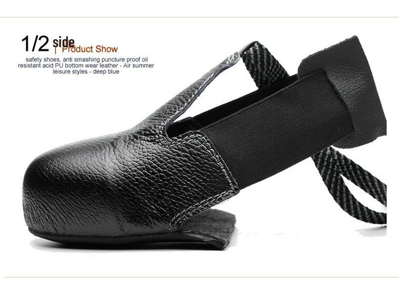 Pánské odolné kožené návleky s ocelovou špičkou pro bezpečnost a ochranu