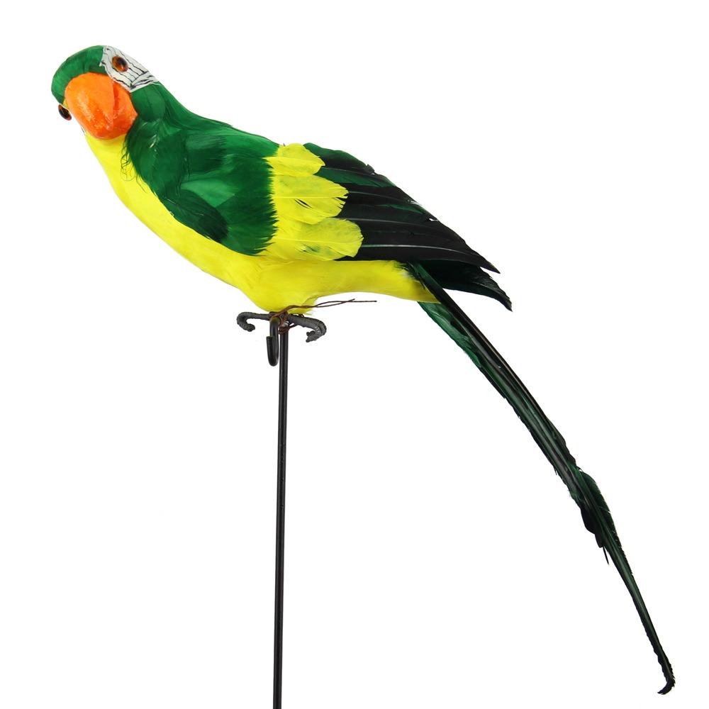 Multicolor Artificial Bird Model Foam Garden Decorative Bird Simulation Parrot  Garden Ornament