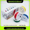 High-Temp Resistant Silicone Wire 30-16AWG for Robots and Drones, Extra Soft, 6-Roll Box
