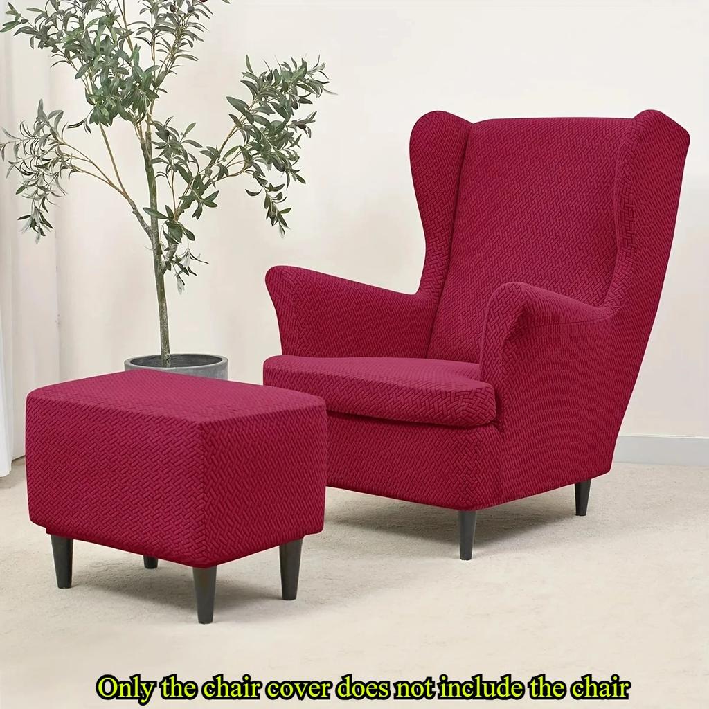 Solid Color Sloping King Back Chair Cover Comfortable Breathable Elastic Armchair Cover with Cushion Cover Furniture Protector