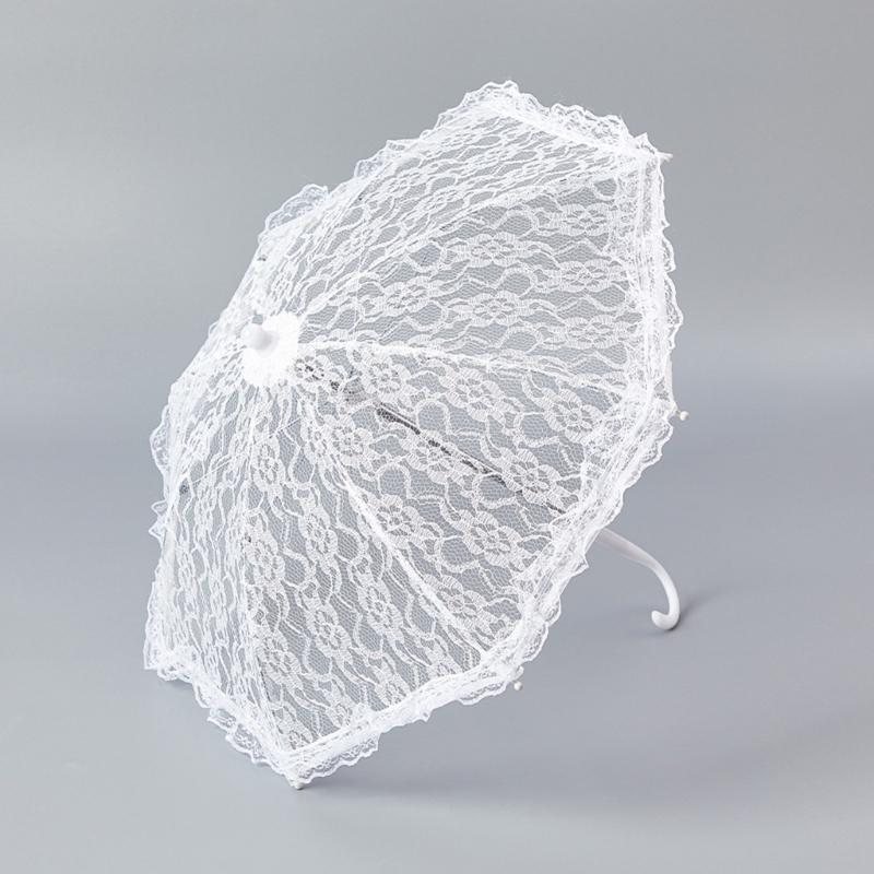 Women Parasol Elegant Lace Umbrella Embroidery Bridal Handmade Umbrella for Wedding Decoration Photo Props