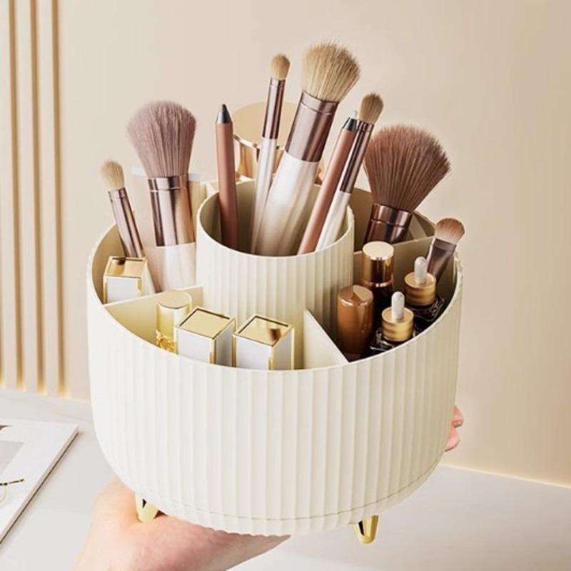 Multifunctional Rotating Desktop Storage Organizer Skincare Cosmetic Box Dressing Table Container Pen Holder Desk Home Decor