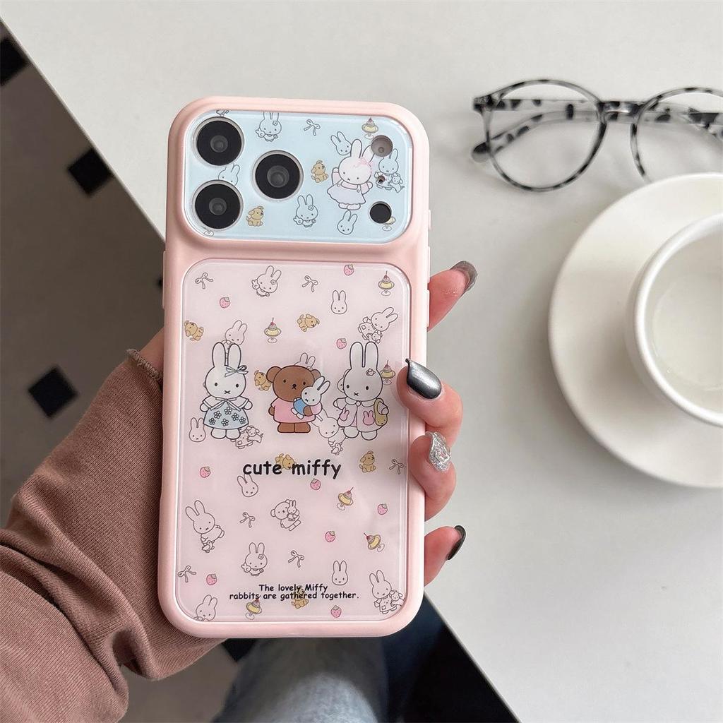 Cartoon Bear & Rabbit iPhone 15/17/16 Pro Max Anti-Drop Case