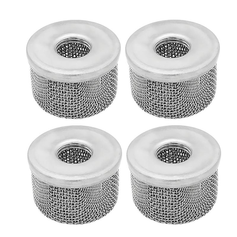 A96I-4Pcs 181073 Or 181-073 Pump Inlet Strainer,Screen Filter 1/2In NPT Thread Stainless Steel With For Airless Paint Sprayer