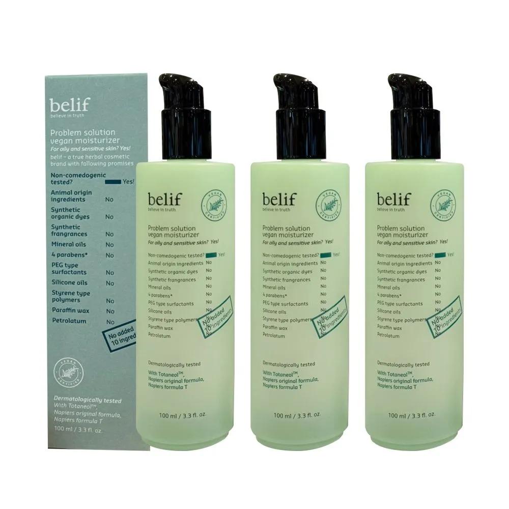 

belif Problem Solution Vegan Moisturizer 100ml 3-pack